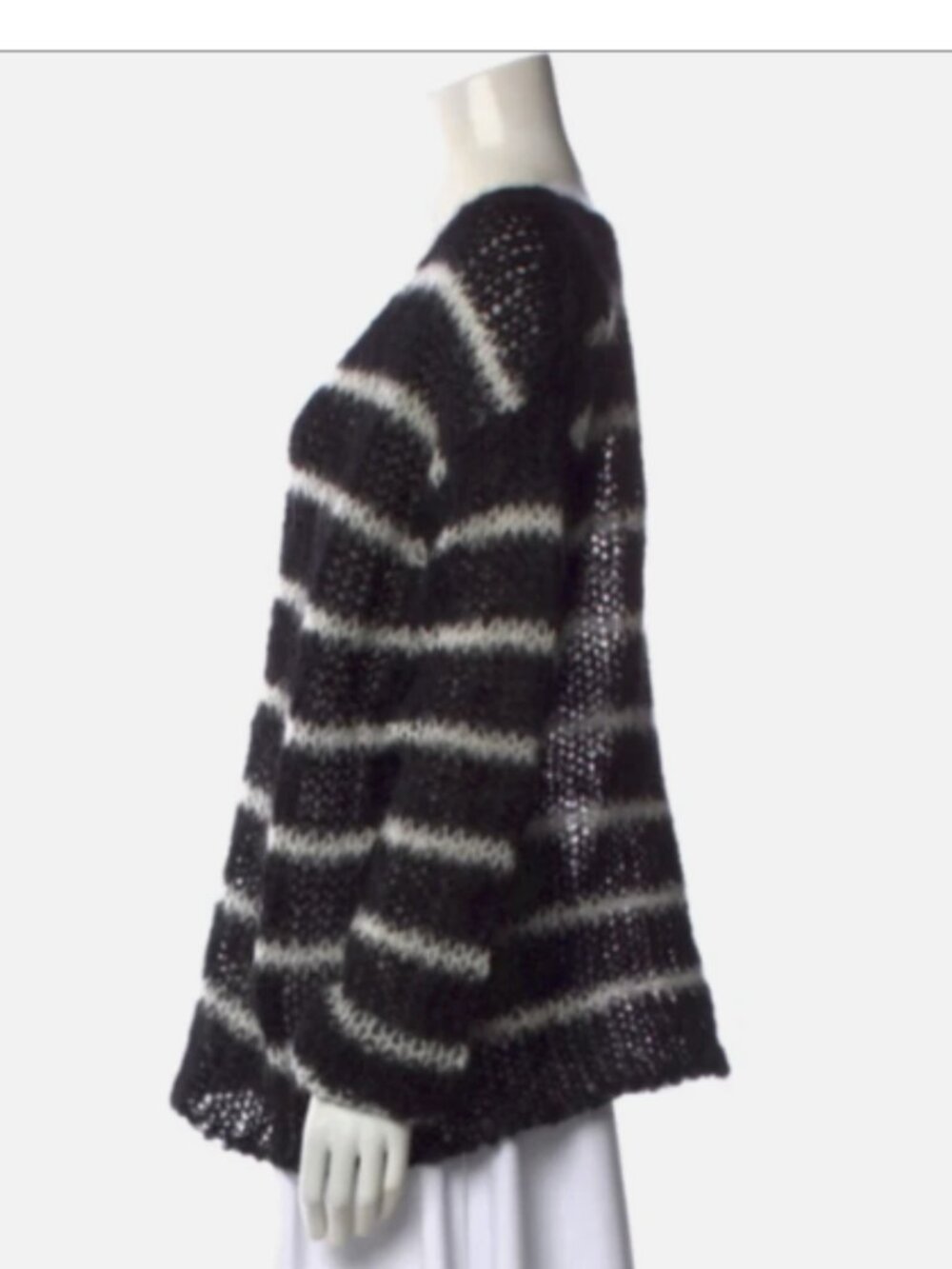 🖤 $230 MIKUTA The Striped Mohair Sweater Small - Picture 4 of 4
